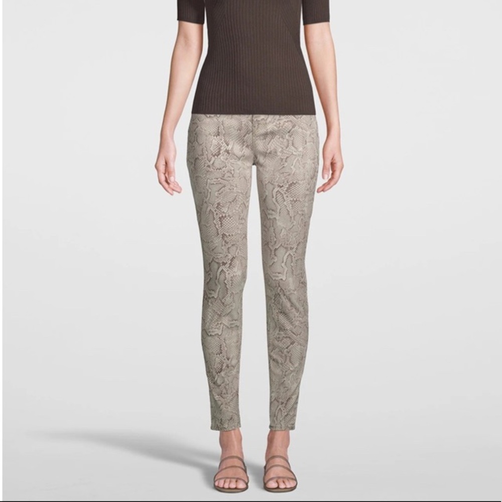 WHBM Sculpt Hi Rise Snake Print Skinny Jeans NWT 6